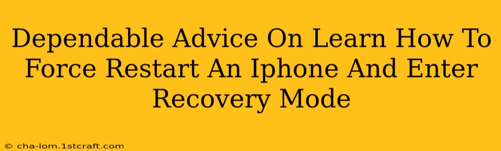 Dependable Advice On Learn How To Force Restart An Iphone And Enter Recovery Mode