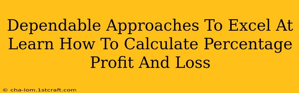 Dependable Approaches To Excel At Learn How To Calculate Percentage Profit And Loss