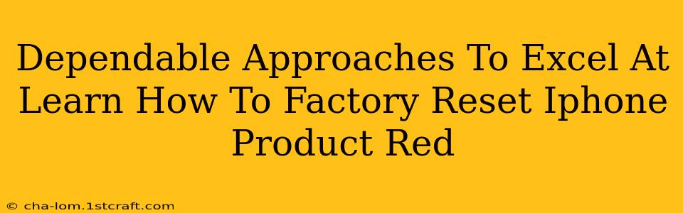 Dependable Approaches To Excel At Learn How To Factory Reset Iphone Product Red