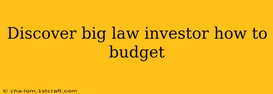 Discover big law investor how to budget