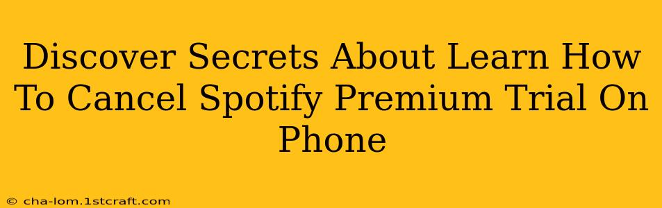 Discover Secrets About Learn How To Cancel Spotify Premium Trial On Phone