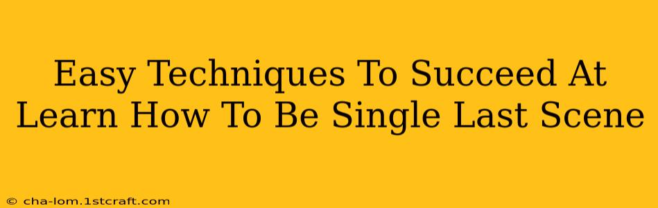 Easy Techniques To Succeed At Learn How To Be Single Last Scene