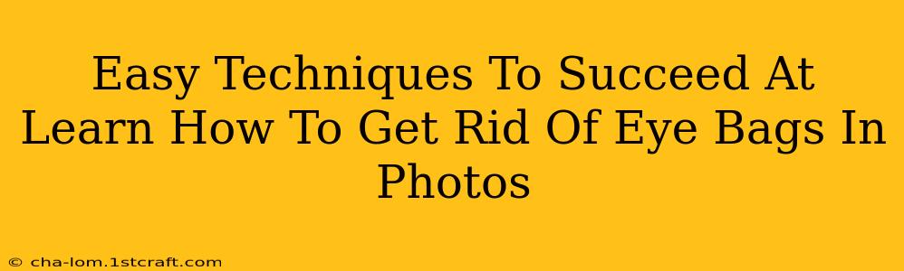 Easy Techniques To Succeed At Learn How To Get Rid Of Eye Bags In Photos