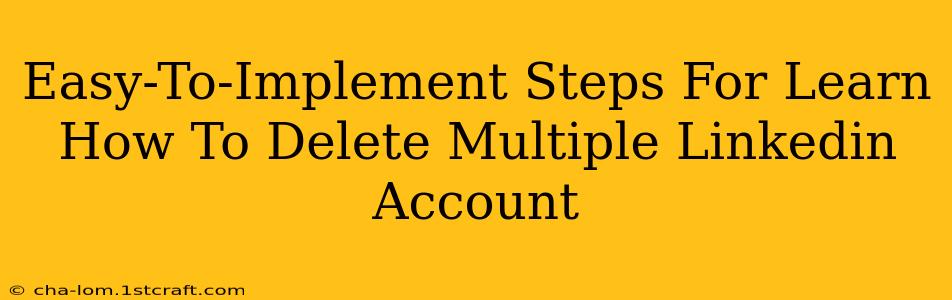 Easy-To-Implement Steps For Learn How To Delete Multiple Linkedin Account