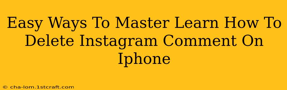 Easy Ways To Master Learn How To Delete Instagram Comment On Iphone