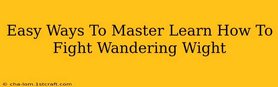 Easy Ways To Master Learn How To Fight Wandering Wight