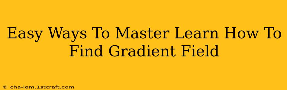 Easy Ways To Master Learn How To Find Gradient Field