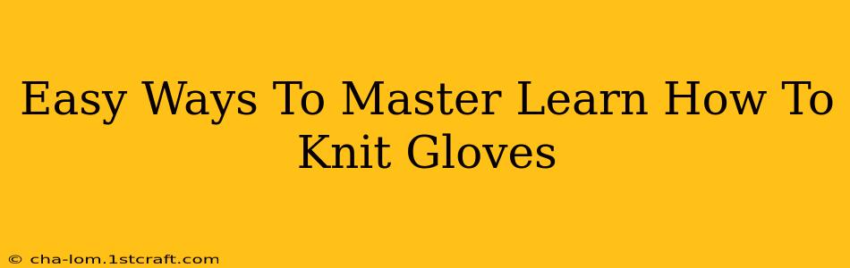 Easy Ways To Master Learn How To Knit Gloves