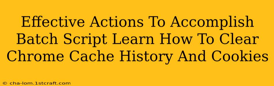 Effective Actions To Accomplish Batch Script Learn How To Clear Chrome Cache History And Cookies