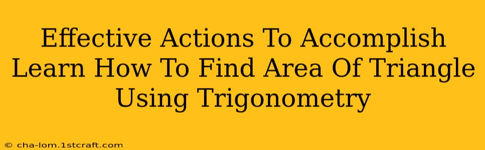 Effective Actions To Accomplish Learn How To Find Area Of Triangle Using Trigonometry