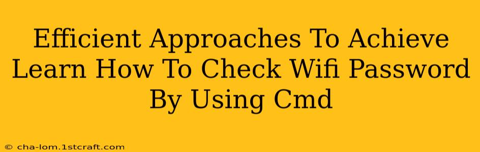 Efficient Approaches To Achieve Learn How To Check Wifi Password By Using Cmd