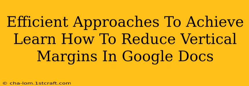 Efficient Approaches To Achieve Learn How To Reduce Vertical Margins In Google Docs