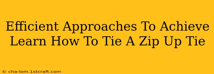 Efficient Approaches To Achieve Learn How To Tie A Zip Up Tie