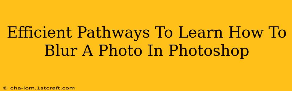 Efficient Pathways To Learn How To Blur A Photo In Photoshop