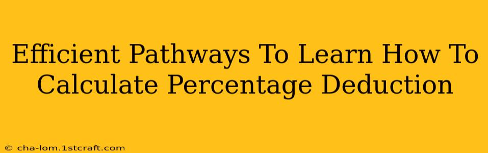 Efficient Pathways To Learn How To Calculate Percentage Deduction