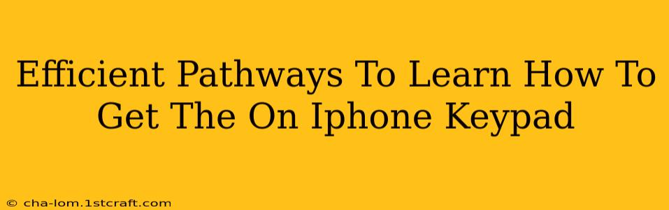 Efficient Pathways To Learn How To Get The On Iphone Keypad