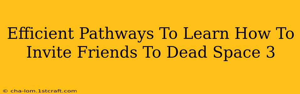 Efficient Pathways To Learn How To Invite Friends To Dead Space 3