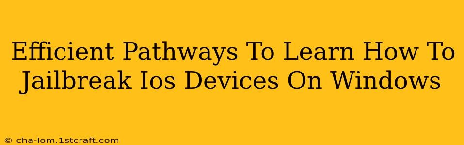 Efficient Pathways To Learn How To Jailbreak Ios Devices On Windows