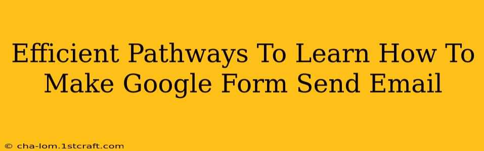 Efficient Pathways To Learn How To Make Google Form Send Email