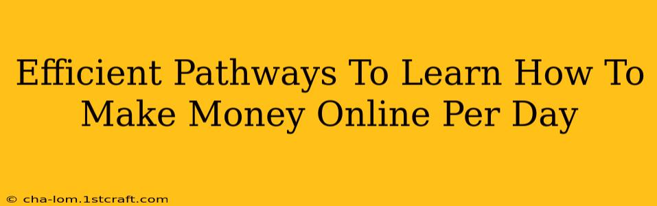 Efficient Pathways To Learn How To Make Money Online Per Day