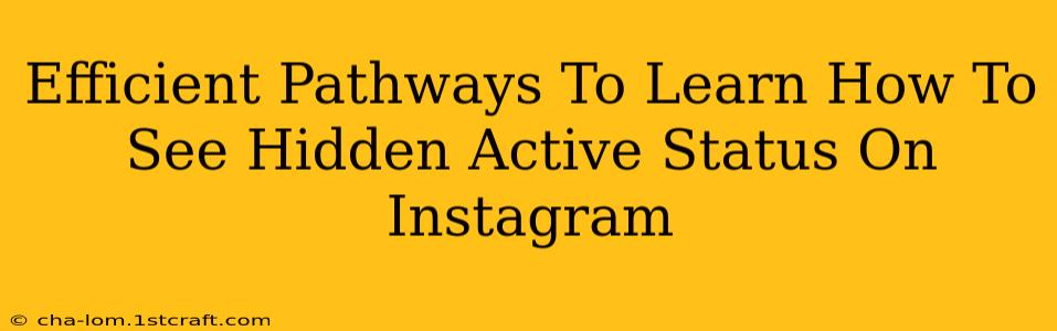 Efficient Pathways To Learn How To See Hidden Active Status On Instagram