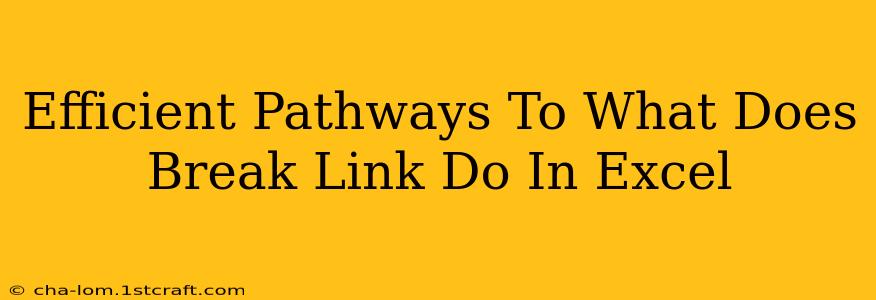 Efficient Pathways To What Does Break Link Do In Excel