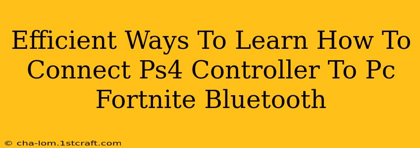 Efficient Ways To Learn How To Connect Ps4 Controller To Pc Fortnite Bluetooth