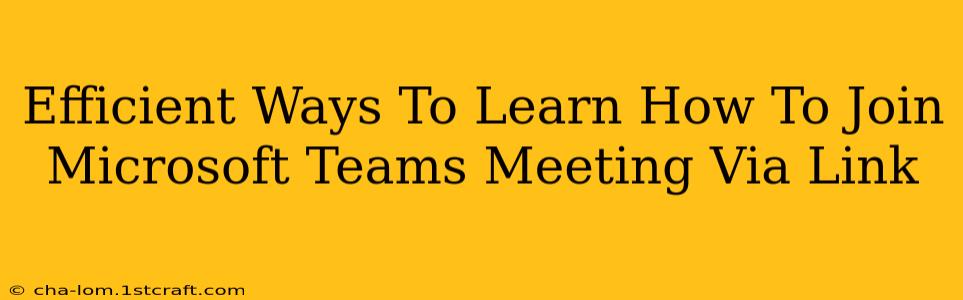 Efficient Ways To Learn How To Join Microsoft Teams Meeting Via Link