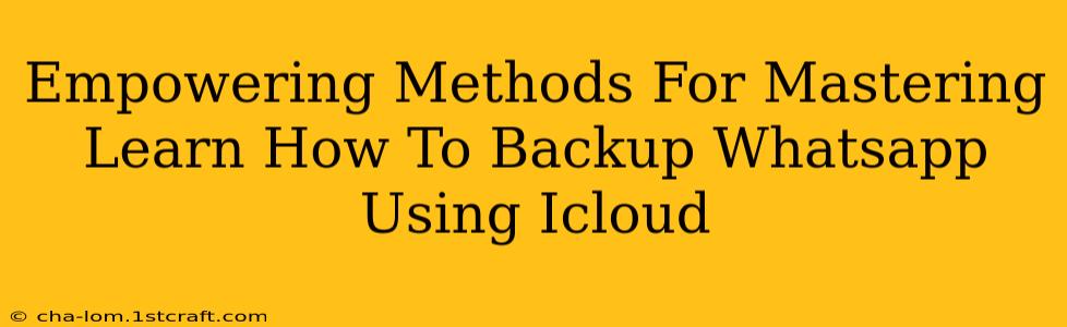 Empowering Methods For Mastering Learn How To Backup Whatsapp Using Icloud