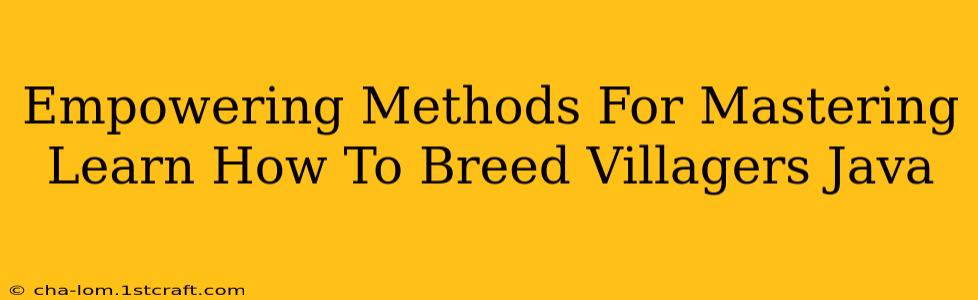 Empowering Methods For Mastering Learn How To Breed Villagers Java