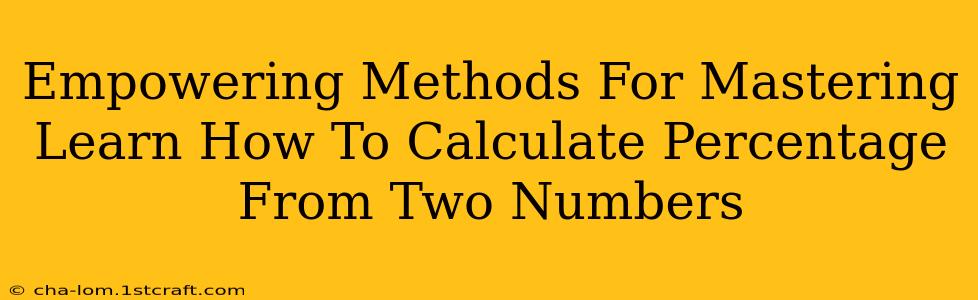 Empowering Methods For Mastering Learn How To Calculate Percentage From Two Numbers