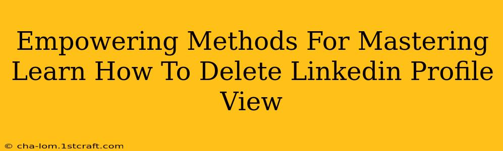 Empowering Methods For Mastering Learn How To Delete Linkedin Profile View