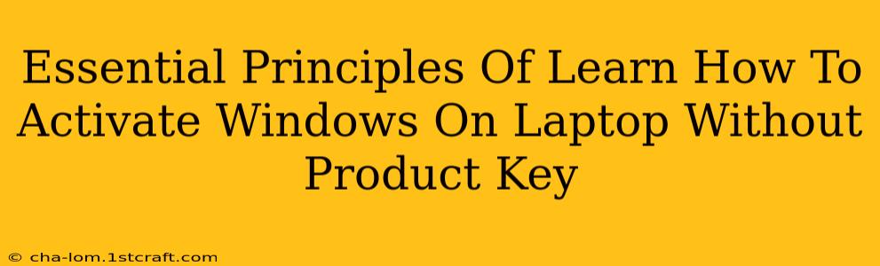 Essential Principles Of Learn How To Activate Windows On Laptop Without Product Key