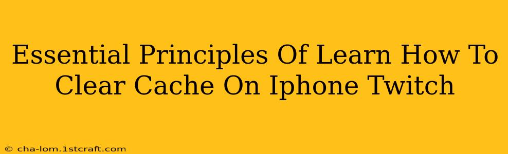 Essential Principles Of Learn How To Clear Cache On Iphone Twitch