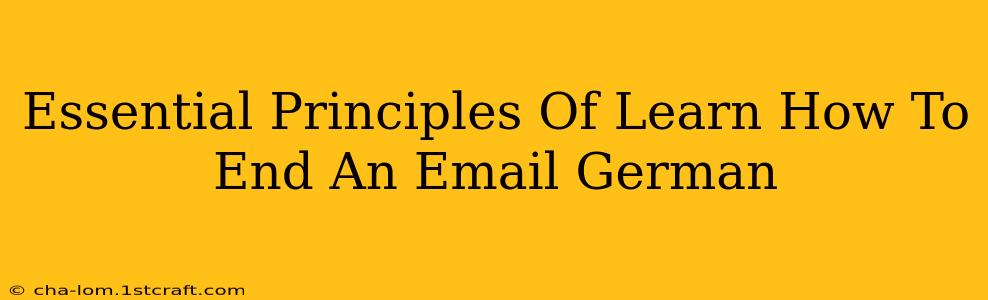 Essential Principles Of Learn How To End An Email German