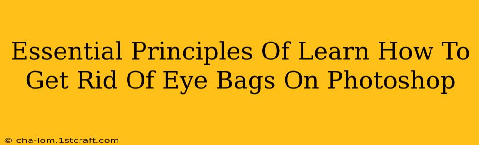 Essential Principles Of Learn How To Get Rid Of Eye Bags On Photoshop