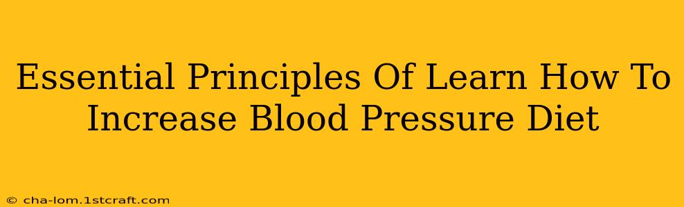 Essential Principles Of Learn How To Increase Blood Pressure Diet