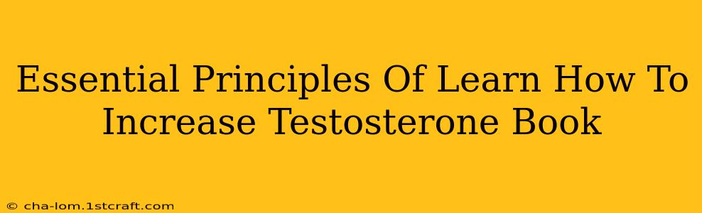 Essential Principles Of Learn How To Increase Testosterone Book