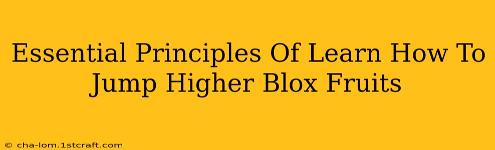 Essential Principles Of Learn How To Jump Higher Blox Fruits