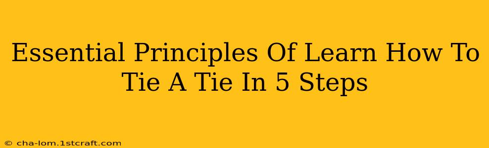 Essential Principles Of Learn How To Tie A Tie In 5 Steps