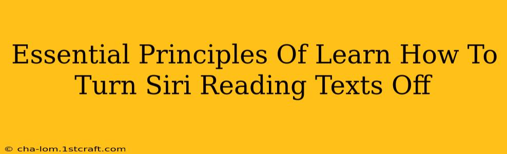 Essential Principles Of Learn How To Turn Siri Reading Texts Off