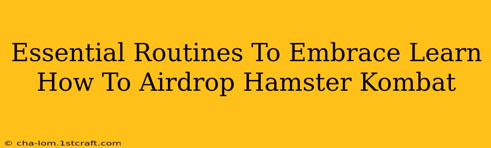 Essential Routines To Embrace Learn How To Airdrop Hamster Kombat