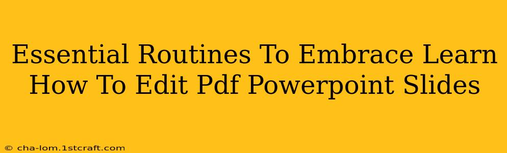 Essential Routines To Embrace Learn How To Edit Pdf Powerpoint Slides