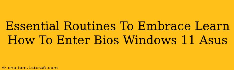 Essential Routines To Embrace Learn How To Enter Bios Windows 11 Asus