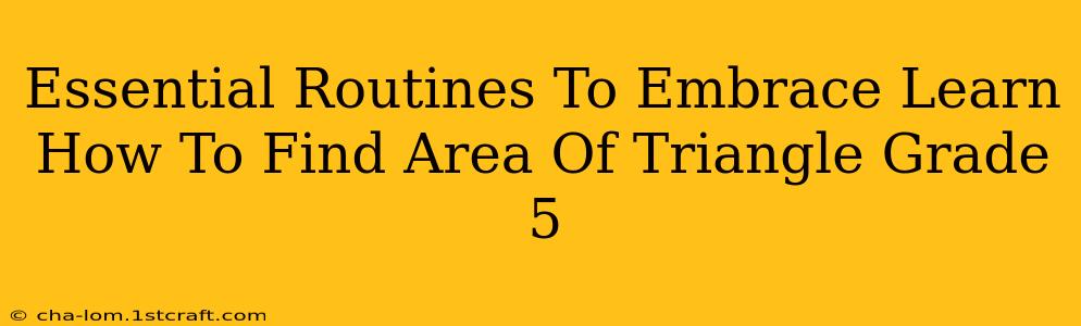 Essential Routines To Embrace Learn How To Find Area Of Triangle Grade 5