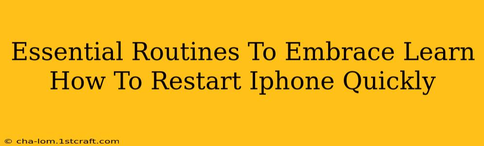 Essential Routines To Embrace Learn How To Restart Iphone Quickly