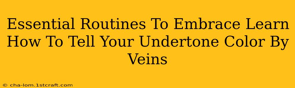 Essential Routines To Embrace Learn How To Tell Your Undertone Color By Veins