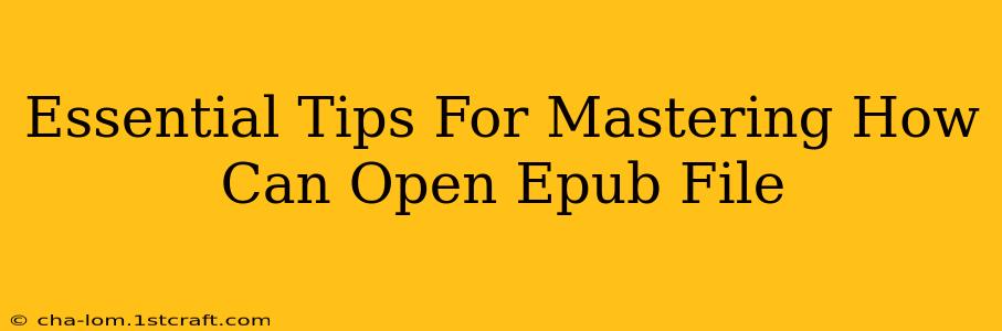 Essential Tips For Mastering How Can Open Epub File