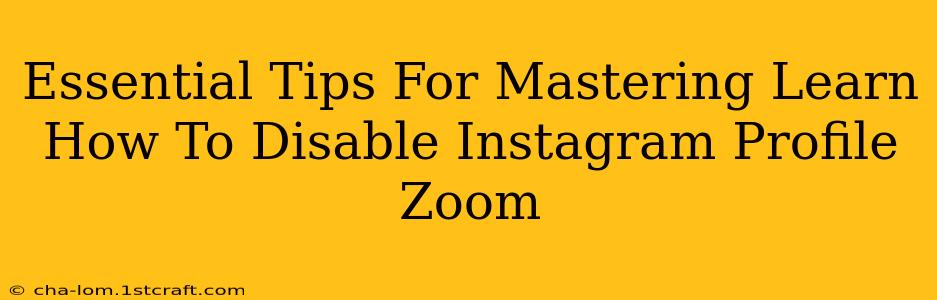 Essential Tips For Mastering Learn How To Disable Instagram Profile Zoom