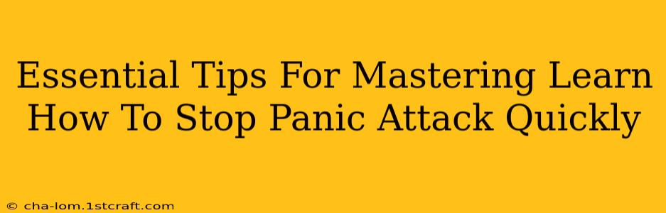 Essential Tips For Mastering Learn How To Stop Panic Attack Quickly